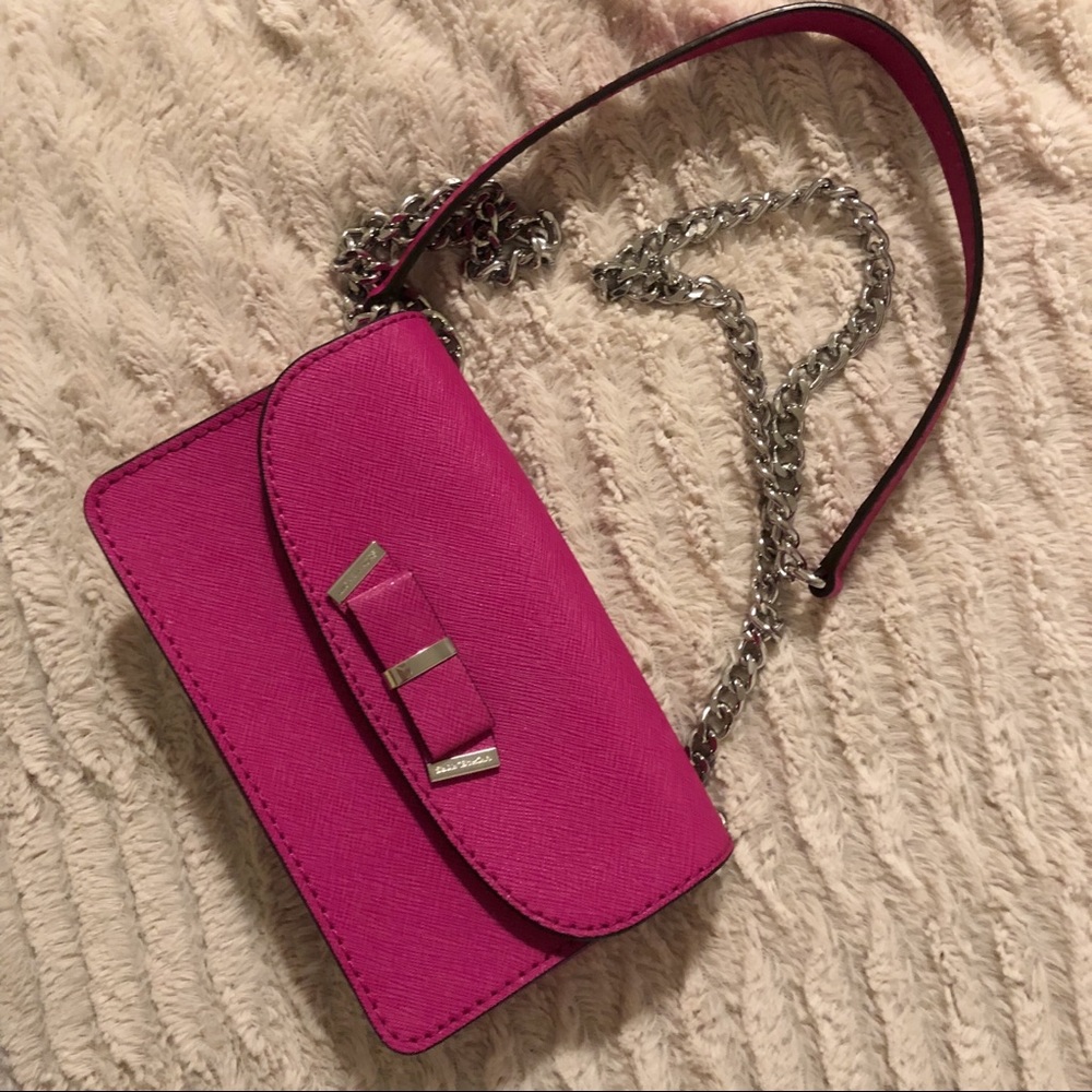 Michael Kors Magenta Saffiano Bow Crossbody